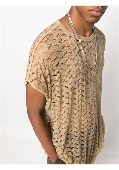 maglia traforata DRIES VAN NOTEN | T-shirt | HENGEL7362BEIGE